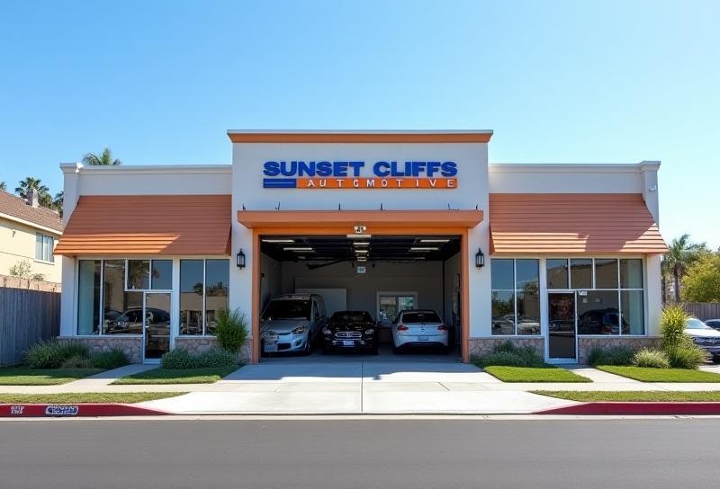 Exterior view of Sunset Cliffs Automotive shop